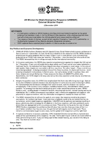 UN Mission for Ebola Emergency Response (UNMEER) External Situation Report 2 December 2014