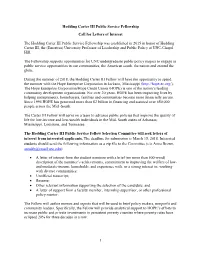 1 Hodding Carter III Public Service Fellowship Call for Letters Of