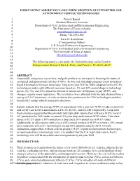 Forecasting Americans' Long-Term Adoption of Connected And