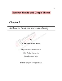 Number Theory and Graph Theory Chapter 3 Arithmetic Functions And