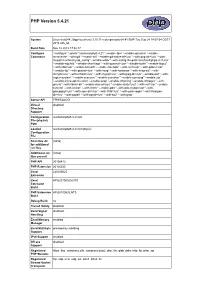 PHP Version 5.4.21