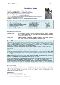 PM Curriculum Vitae