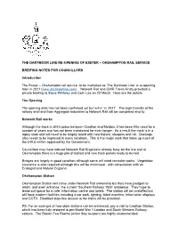 The Dartmoor Line Re-Opening of Exeter – Okehampton Rail Service