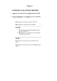 Tome 2 · ANNEXES to the STUDY REPORT