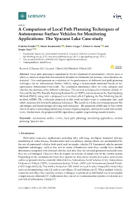 A Comparison of Local Path Planning Techniques of Autonomous Surface Vehicles for Monitoring Applications: the Ypacarai Lake Case-Study