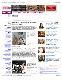 USATODAY.Com - Live from Lollapalooza: an Hour-By-Hour Report 2/9/10 10:23 PM