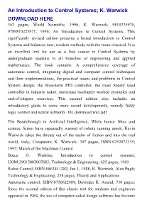 An Introduction to Control Systems; K. Warwick