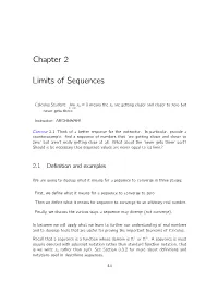 Chapter 2 Limits of Sequences