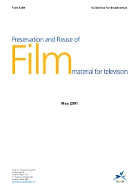 EBU Tech 3289-2001 Preservation and Reuse of Film Material For