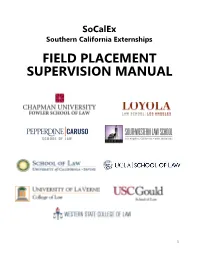 Field Placement Supervision Manual