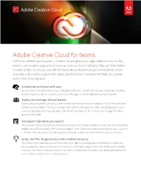 Creative Cloud Team Overview