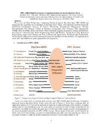 HPC-ABDS Integrated Software