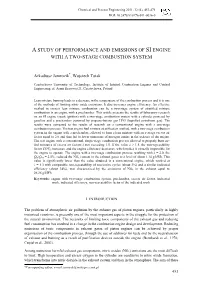 A Study of Performance and Emissions of Si Engine with a Two-Stage Combustion System