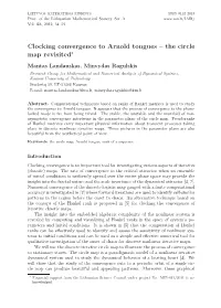 Clocking Convergence to Arnold Tongues – the Circle Map Revisited
