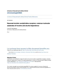 Common Molecular Substrates of Nicotine and Alcohol Dependence