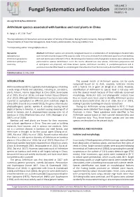 Fungal Systematics and Evolution PAGES 1–9