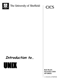 Introduction to Unix (PDF)