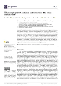 Enhancing Lignin Dissolution and Extraction: the Effect of Surfactants