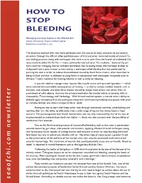 How to Stop Bleeding