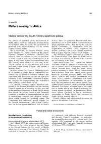 [ 1977 ] Part 1 Sec 1 Chapter 9 Matters Relating to Africa