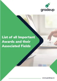 List of Imp. Awards & Their Fields