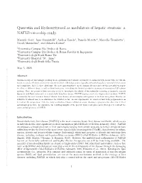 Quercetin and Hydroxytyrosol As Modulators of Hepatic
