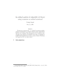 An Ordinal Analysis of Admissible Set Theory Using Recursion on Ordinal Notations∗