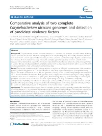 Comparative Analysis of Two Complete Corynebacterium Ulcerans