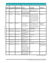 "Exploring American History"—Scope and Sequence: Schedule for Topics and Skills