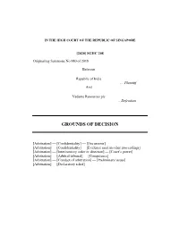Grounds of Decision