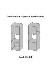 Persistence in Algebraic Specifications