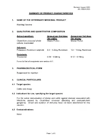 Summary of Product Characteristics 1. Name Of