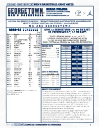 2020-21 Georgetown Men's Basketball Game Notes Patrick Ewing
