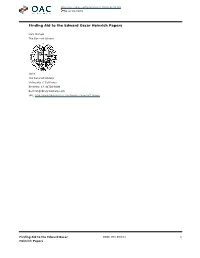 Edward Oscar Heinrich Papers
