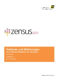 Gebäude Und Wohnungen Sowie Wohnverhältnisse Der Haushalte Gemeinde Lewitzrand Am 9