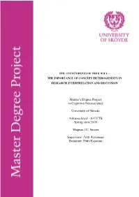 Master's Degree Project in Cognitive Neuroscience University of Skövde Advance Level