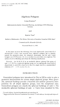 Algebraic Polygons
