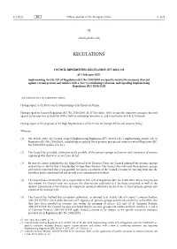Council Implementing Regulation (Eu)