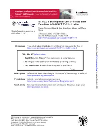 Functions to Inhibit T Cell Activation BTNL2, a Butyrophilin-Like