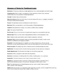 Glossary of Logic Terminology