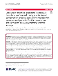 Laboratory and Field Studies to Investigate the Efficacy of a Novel