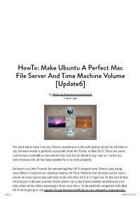 Make Ubuntu a Perfect Mac File Server and Time Machine Volume [Update6]