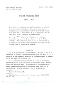 Notes on Irreducible Ideals