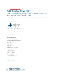 PJM Cost of New Entry: Combustion Turbines and Combined-Cycle