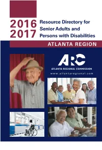 Resource Directory for Senior Adults and Persons with Disabilities