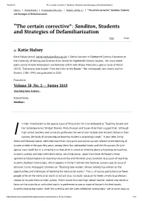 “The Certain Corrective”: Sanditon, Students and Strategies of Defamiliarization