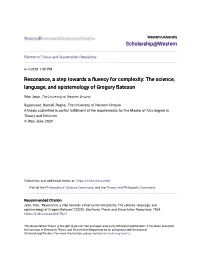 The Science, Language, and Epistemology of Gregory Bateson