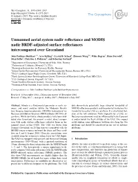 Unmanned Aerial System Nadir Reflectance and MODIS Nadir BRDF
