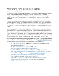 Workflow for Electronic Records