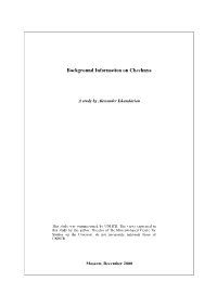 Background Information on Chechnya